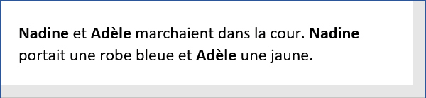 L'exemple de la transposion dans Word 365