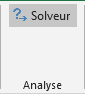 Le Solveur dans le groupe Analyse Excel 2016