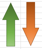 Deux flèches dans Excel 2016