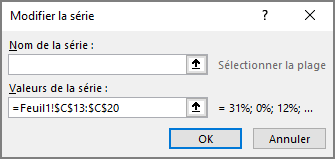Modifier la série dans Excel 365