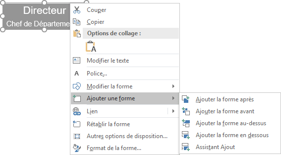 Ajouter une forme Word 2016