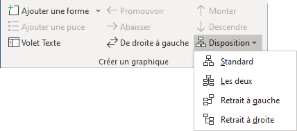 Disposition dans Word 365