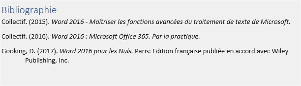 Comment créer une bibliographie  Microsoft Word 2016