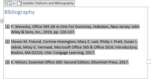 Comment Creer Une Bibliographie Microsoft Word 365