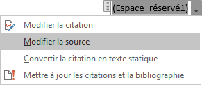 Modifier la source dans Word 2016