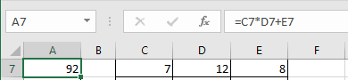 Une formule dans la barre d'édition Excel 2016