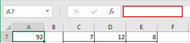 Une formule masquée dans la barre d'édition Excel 2016