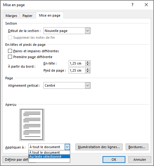 comment aligner le texte sur word