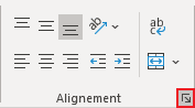 Le groupe Alignement Excel 365