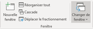 Le groupe Fenêtre dans PowerPoint 365