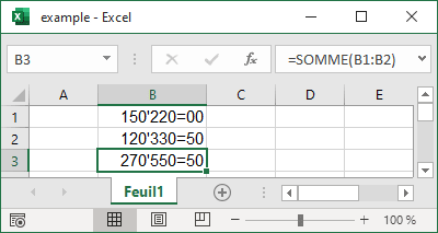 Exemple de séparateur Excel 365