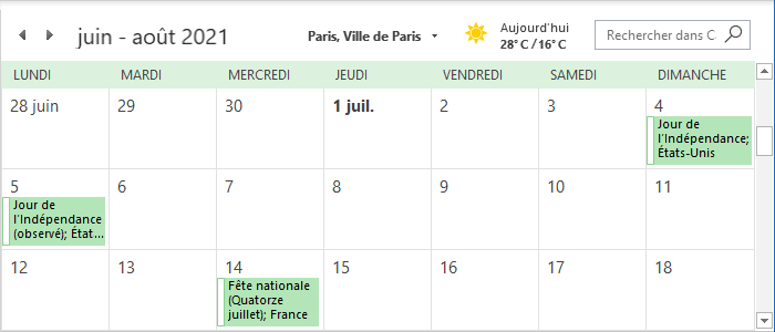 Comment Ajouter Les F tes Du Pays Dans Le Calendrier D Outlook 