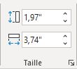 Taille en pouces dans PowerPoint 365