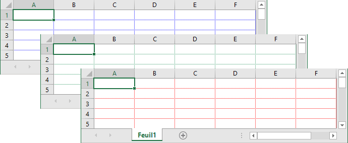 La couleur du quadrillage dans Excel 365