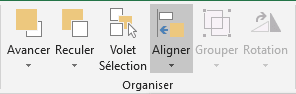 Le bouton Aligner dans Excel 2016