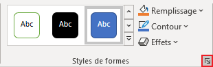 Styles de formes dans Excel 365