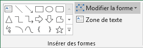 Modifier la forme dans Excel 2016