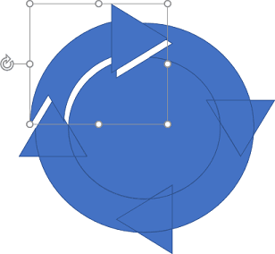 Flèche tournante dans PowerPoint 365