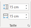 Le groupe Taille dans PowerPoint 365