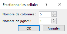 Fractionner les cellules dans PowerPoint 2016