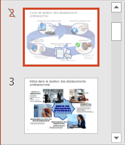 La diapositive sera masquée dans PowerPoint 365