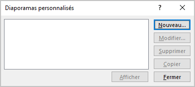 Nouveau Diaporama dans PowerPoint 365