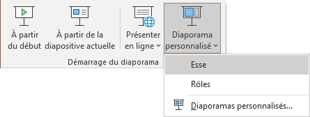 Diaporamas personnalisés dans PowerPoint 365