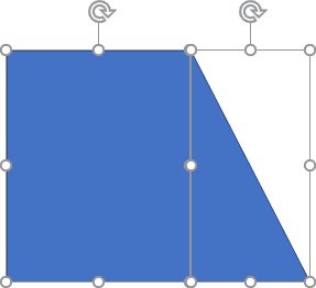 Deux formes sélectionnées dans PowerPoint 2016