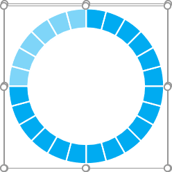 Un diagramme à secteurs de 24-parties dans PowerPoint 365