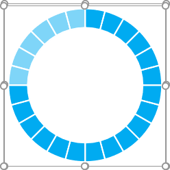 Un diagramme à secteurs de 24-parties dans PowerPoint 2016