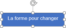 La forme pour changer dans Word 2016