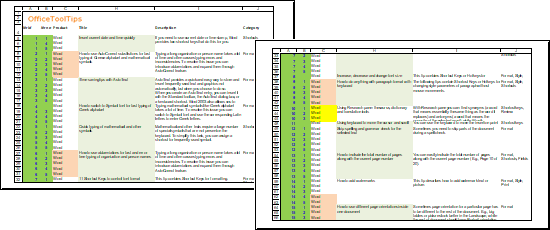 Un exemple de En-têtes de lignes et de colonnes pour Imprimer dans Excel 365