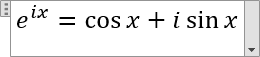 Équation avec des fonctions trigonométriques dans Word 365