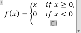 Un système d'équations linéaires 2 dans Word 2016