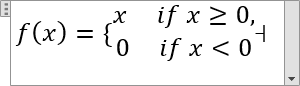 Un système d'équations linéaires 3 dans Word 2016