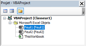 Projet - VBAProjet dans Excel 365
