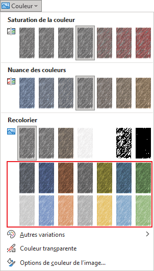 Recolorier dans PowerPoint 365