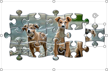 Puzzle avec une pièce dans PowerPoint 365