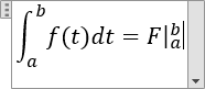 La formule Newton-Leibniz simple dans Word 365