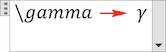 Le symbole gamma dans equation Word 365