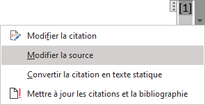 Modifier la source dans le menu déroulant dans Word 365