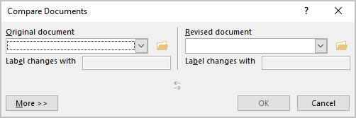 Comparer des documents dans Word 365