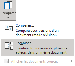 Combine les révisions de plusieurs auteurs dans un même document dans Word 365