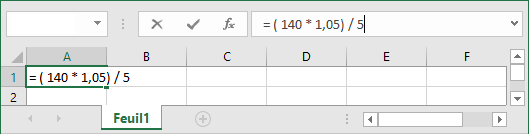 Formule dans la barre Excel pour Microsoft 365