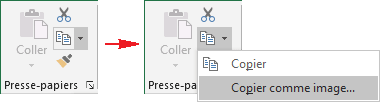 Copier comme image dans Excel 2016