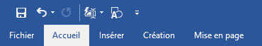 Accès rapide dans Word 2016
