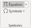 Le bouton Équation dans Word 365