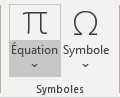Le bouton Équation dans Word 365