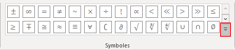 Symboles Autres dans Équation Word 365