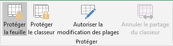 Protéger la feuille dans Excel 2016